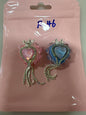 R46 Pink and Blue Heart $3/2pcs